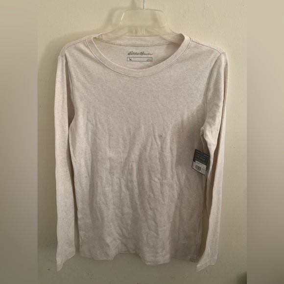 Eddie Bauer Off-White Crew Neck Shirt - Picture 1 of 3